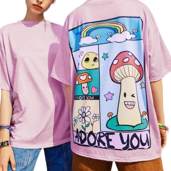 Adore You x Mental Health Graphic oversized t-shirt size NWT - Picture 6 of 6